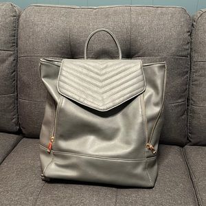 Rue21 Stylish Gray Backpack with Gold Zippers